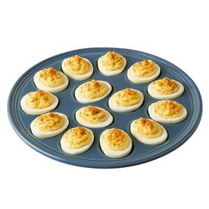 Fiestaware Fiesta Deviled Egg Plater DISH Plate Tray Blue Lapis CERAMIC